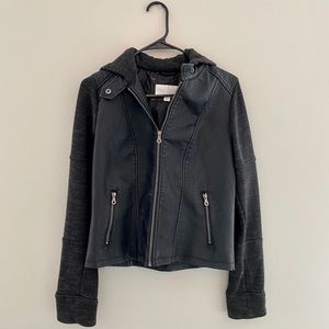 Black leather jacket
